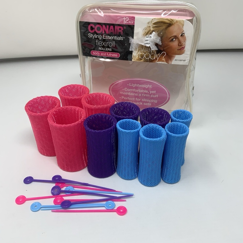 Conair Flexiroll Rollers Curl Body Lightweight Multiple‎ Sizes Vintage READ